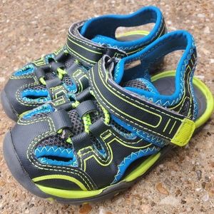 Wonder Nation Baby Toddler Sandals Grey Blue Green Water 7